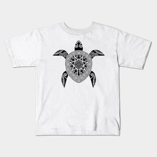 Hmoob Tribal Turtle (Light Colored Tee) Kids T-Shirt